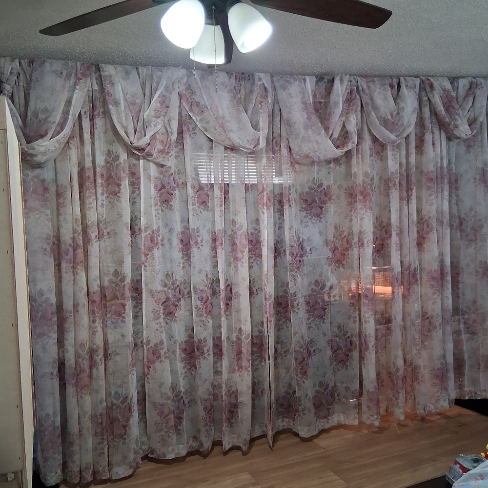 Pretty Sheer Floral Curtains - Picture 13 of 16